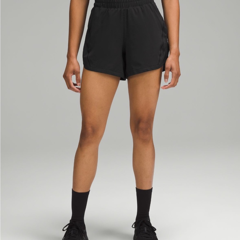 Track That High-Rise Lined Short 5" in Blue size 6